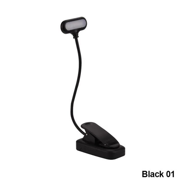 LED Eye Protection Book Night Light Adjustable Mini Clip-On Study Desk Lamp Battery Powered Flexible for Travel Bedroom Reading
